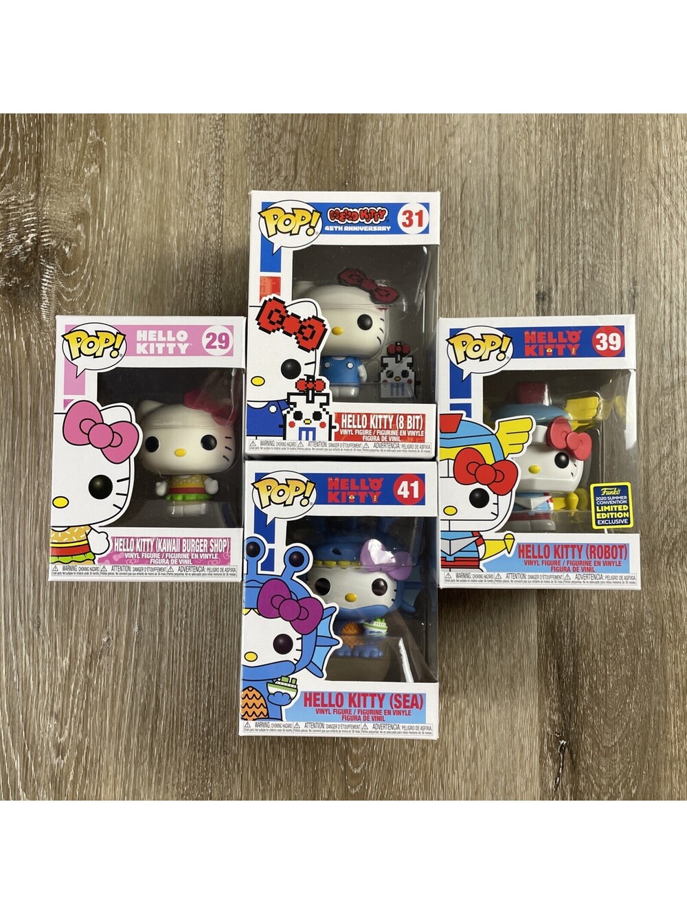 Funko Pop! Hello Kitty ( Lot Of 4 ) Burger 8-bit Kaiju Robot Sea Monster